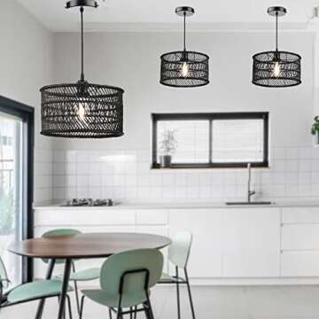 HOONEX Rattan Chandelier - Sustainable Elegant Design