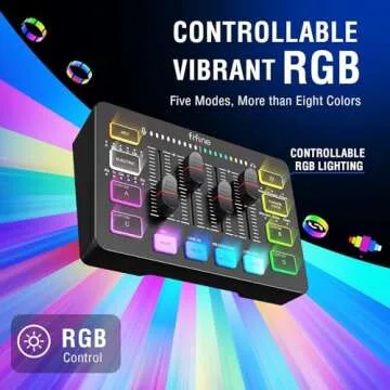 FIFINE Gaming Streaming Bundle with XLR Microphone Kit, PC Mixer, XLR Cable 10ft, Dynamic Mic with Gain Knob, Mute Button, RGB Audio Mixer Set with Individual Control, Volume Fader for Vocal Recording