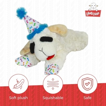 Multipet Lamb Chop Dog Toy with Squeakers