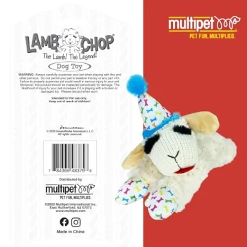 Multipet Lamb Chop Dog Toy with Squeakers