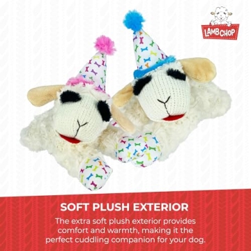 Multipet Lamb Chop Dog Toy with Squeakers