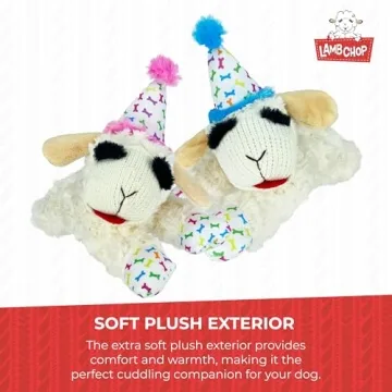 Multipet Lamb Chop Dog Toy with Squeakers