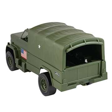 Tim Mee Military Cargo Truck for Action Figures - 14in Olive Green - Made in USA