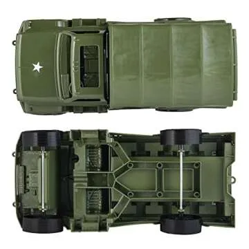 Tim Mee Military Cargo Truck for Action Figures - 14in Olive Green - Made in USA