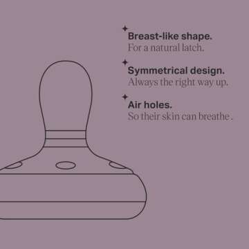 Tommee Tippee Breast-Like Pacifier, 6-18 month pack of 4 soothers with breast-like baglet, symmetrical design and BPA free