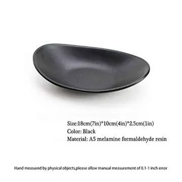 Black Key Ring Dish Jewelry Tray Key Tray Organizer,Dresser Decor entryway Key Dish Decorative Trinket Dish Housewarming Gift 7inch (Oval)