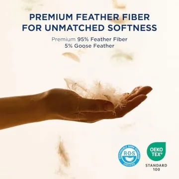 Bedsure Goose Down Pillows - Soft & Breathable Set of 2