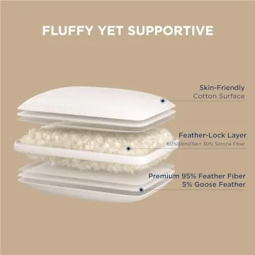 Bedsure Goose Down Pillows - Soft & Breathable Set of 2