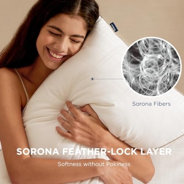 Bedsure Goose Down Pillows - Soft & Breathable Set of 2