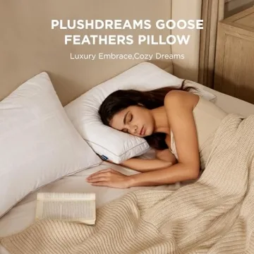 Bedsure Goose Down Pillows - Soft & Breathable Set of 2