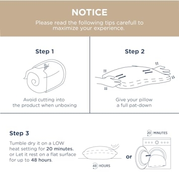 Bedsure Goose Down Pillows - Soft & Breathable Set of 2