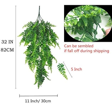 Artificial Fern Leaves - UV-Resistant Hanging Plants