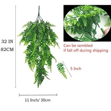 Artificial Fern Leaves - UV-Resistant Hanging Plants
