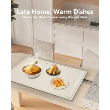 BRAVESTONE Electric Silicone Food Warmer Mat Large Portable