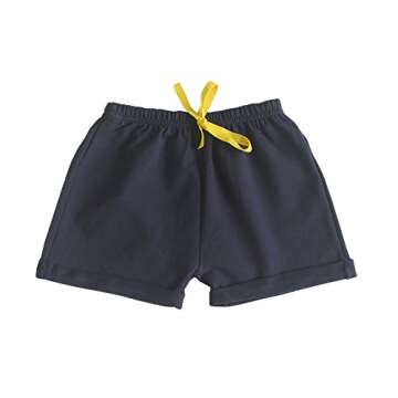 C&X Toddler Boys and Girls Cotton Shorts, 2 Pack for Kids
