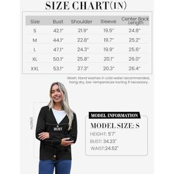 Zeagoo Women's Oversized Button Cardigan Sweaters 2024 Fall Open Front Lightweight Cardigans V Neck Loose Knit Outwear