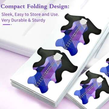 100pcs Extra Long Blue Purple Fish Patten Adhesive Stiletto Nail Forms Guide for UV Gel Acrylic Curve False Nail Tips Extension,Fish Pattern,HJ-NTF049