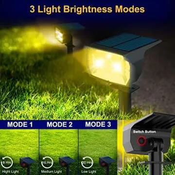 LOTMOS Solar Spot Lights | 72 LED Adjustable Outdoor Lights
