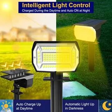 LOTMOS Solar Spot Lights | 72 LED Adjustable Outdoor Lights