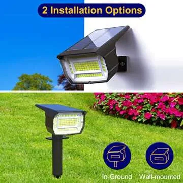 LOTMOS Solar Spot Lights | 72 LED Adjustable Outdoor Lights