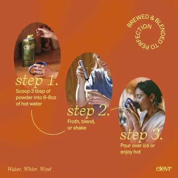 Clevr Blends Chai Latte - Instant Superfood Blend with Oat Milk