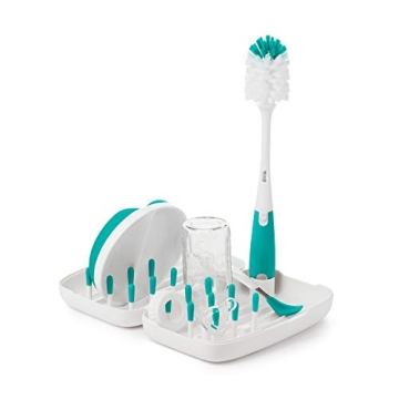 Compact OXO Tot On-the-Go Drying Rack & Bottle Brush