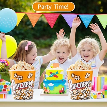 Retro Plastic Popcorn Buckets for Home Movie Night