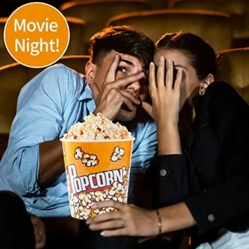 Retro Plastic Popcorn Buckets for Home Movie Night