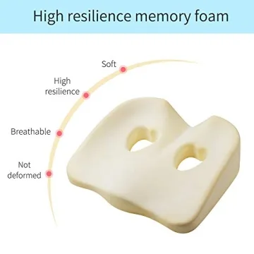 LOUTYTUO Memory Foam Seat Cushion for Ultimate Comfort