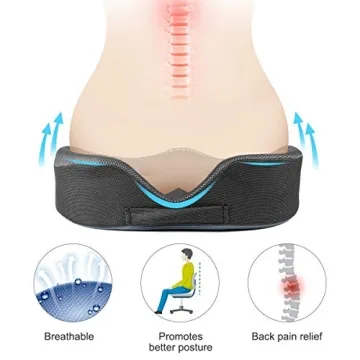 LOUTYTUO Memory Foam Seat Cushion for Ultimate Comfort