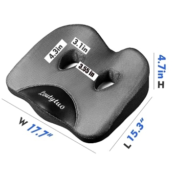 LOUTYTUO Memory Foam Seat Cushion for Ultimate Comfort