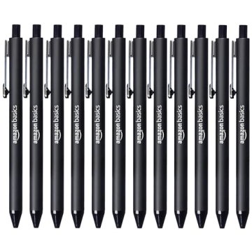 Amazon Basics 12-Pack Smooth Writing Black Ballpoint Pens