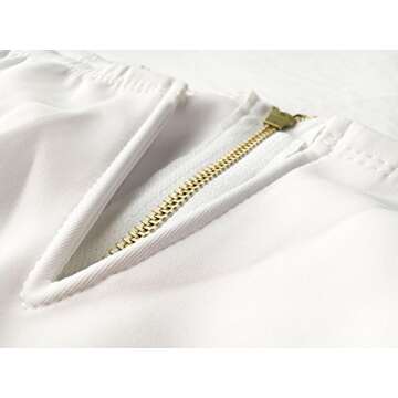 LALAGEN Women's Plus Size Vintage 1950s Party Cocktail Wedding Swing Midi Dress White L