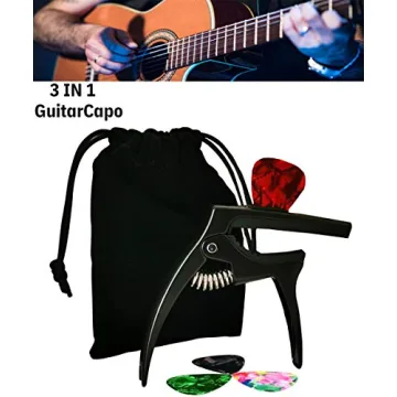 TANMUS 3in1 Zinc Capo for Acoustic & Electric Guitars