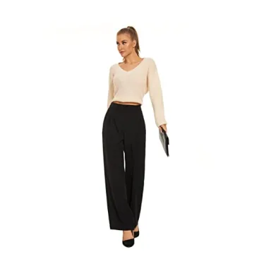 KICZOY Women's High Waist Wide Leg Pants for Work