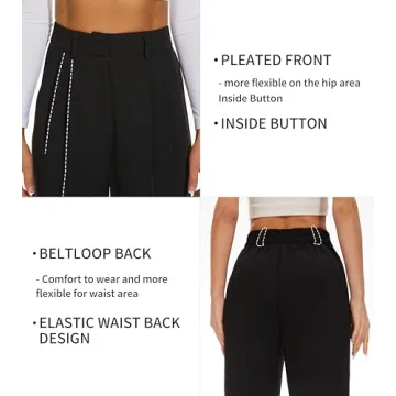 KICZOY Women's High Waist Wide Leg Pants for Work