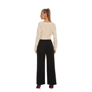 KICZOY Women's High Waist Wide Leg Pants for Work