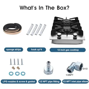 Eascookchef 2 Burner Propane Gas Cooktop 12 Inch