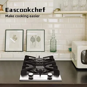 Eascookchef 2 Burner Propane Gas Cooktop 12 Inch