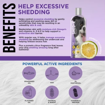 Shed-X Shed Control Shampoo for Dogs - Reduce Shedding Effectively