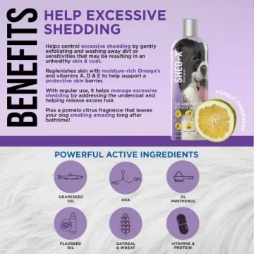 Shed-X Shed Control Shampoo for Dogs - Reduce Shedding Effectively