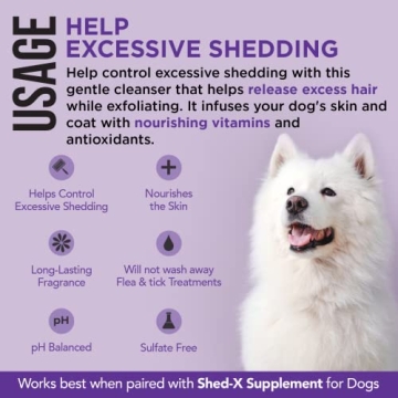 Shed-X Shed Control Shampoo for Dogs - Reduce Shedding Effectively