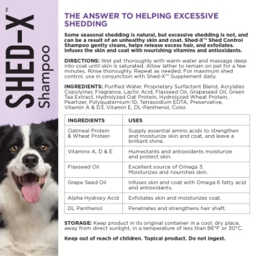 Shed-X Shed Control Shampoo for Dogs - Reduce Shedding Effectively