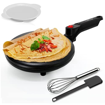 Nutrichef Electric Crepe Maker | 8-inch Nonstick Cooktop