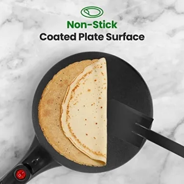 Nutrichef Electric Crepe Maker | 8-inch Nonstick Cooktop