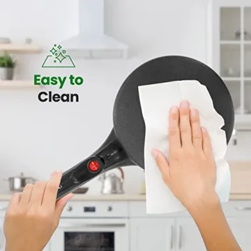 Nutrichef Electric Crepe Maker | 8-inch Nonstick Cooktop