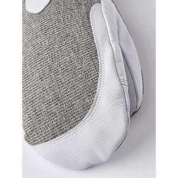 Hestra Women's Patrol Gauntlet Mitt - Warm, Durable Glove for Winter, Skiing and Snow - Light Grey - 7