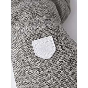 Hestra Women's Patrol Gauntlet Mitt - Warm, Durable Glove for Winter, Skiing and Snow - Light Grey - 7