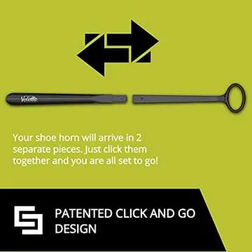 Velette Plastic Shoe Horn - Long Handle Shoe Horns for Seniors, 30" Extra Long Shoe Horn for Boots, Cowboy boots, Dress Shoes and Sneakers