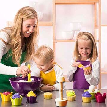 Tart Tamper Pastry Tamper Mini Pan Wood Wooden Shell Dough Muffin Metal by MSART for Making Muffin, ...